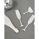 12 srebrnych konfetti stołowych w kolorze szampańskim, 10 g, image 2