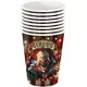 6 papierowych kubków z motywem klauna na Halloween 240 ml, image 2
