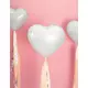 Biały balon aluminiowy w kształcie serca, 45 cm, image 2