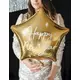 Balon foliowy w kształcie złotej gwiazdki 50 cm z okazji Nowego Roku, image 2