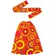 Zestaw opaska i legginsy Orange Bubbles z lat 70. dla dorosłych, image 2