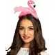 Opaska na głowę z różowego pióra Flamingo dla dorosłych, image 2