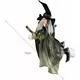 Latająca wiedźma ozdoba na miotle 100 cm halloween, image 2