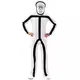 Kostium z maskami Stickman dla dorosłych, Rozmiar: Small (48), image 2