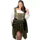 Kostium korsarza pirata w kolorze zielonym plus size dla kobiet, image 2