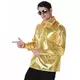 Męska złota cekinowa koszula disco, Rozmiar: Small, image 2
