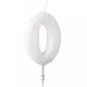 Świeca cyfrowa biała z brokatem 6,5 cm, Rozmiar: 1, image 2