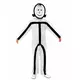 Kostium z dziecięcymi maskami Stickman, Rozmiar: 5-6 lat (105-121 cm), image 2