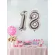 Balon foliowy srebrny numer 85 cm, Rozmiar: 2, image 3