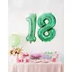 Balon foliowy metaliczny zielony rysunek 86 cm, Rozmiar: 5, image 3