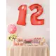 1m balon foliowy w kolorze czerwonym, Rozmiar: 4, image 3